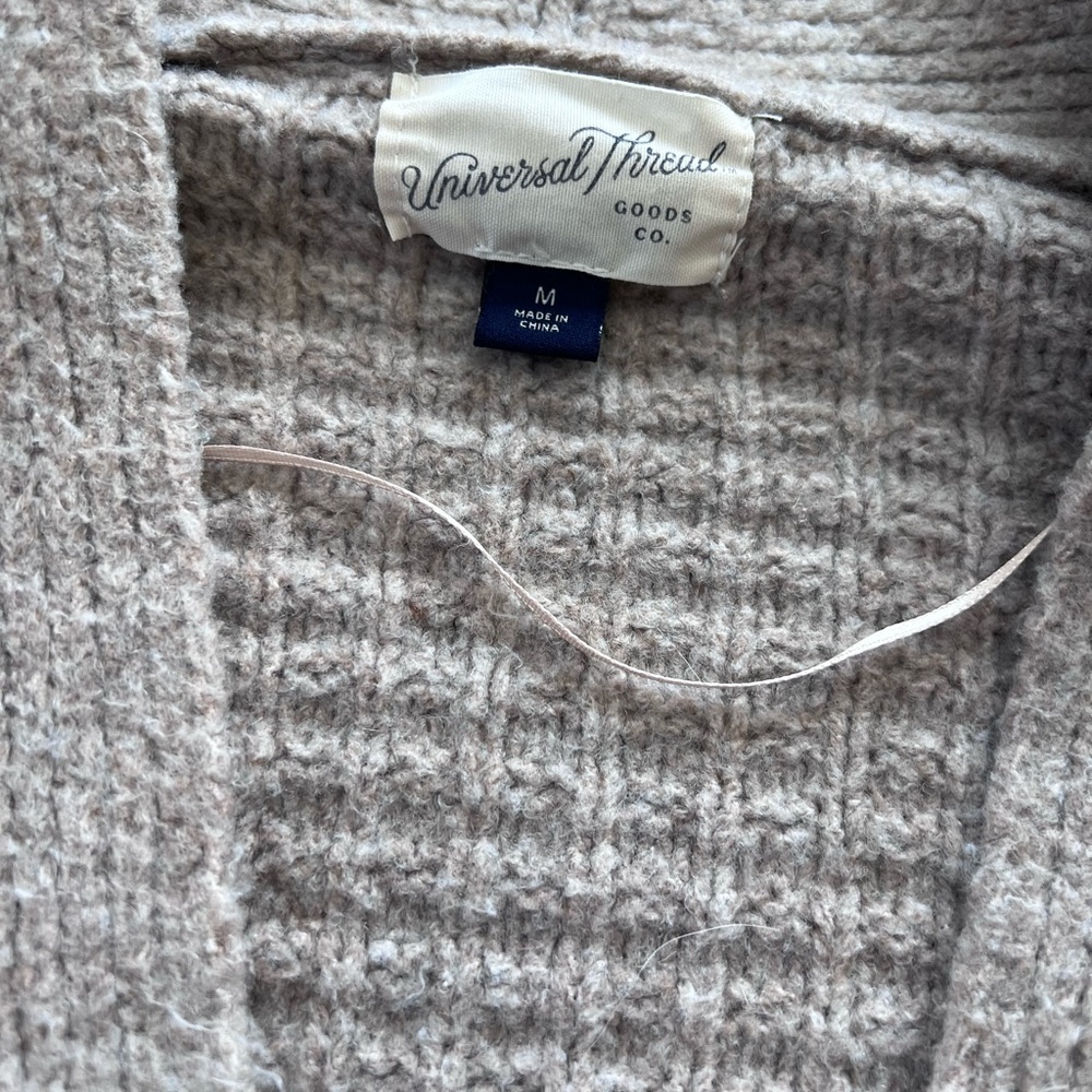 Universal Thread Medium Brown Knit Button Down Ca… - image 3